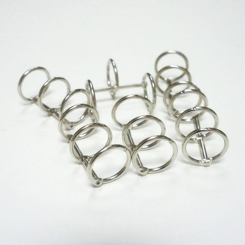 Metal Three-Ring Binder Loose Leaf Calendar with Desk Stand