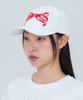 VIDEO JOCKEY Ribbon Ribbon Ball Cap [Off-White]