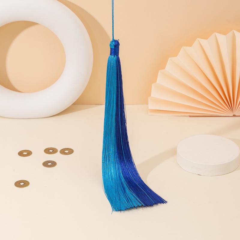 

30CM Long Vertical Chinese Knot Hanging Tassels Polyester Thread Anti-crease Costume Clothing Decoration Kotoho For DIY Crafts 30cm a pair