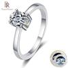 Stříbrný prsten 925 s 1 karátovým oválným tvarem moissanite s certifikátem Originální zásnubní svatební diamantový šperk