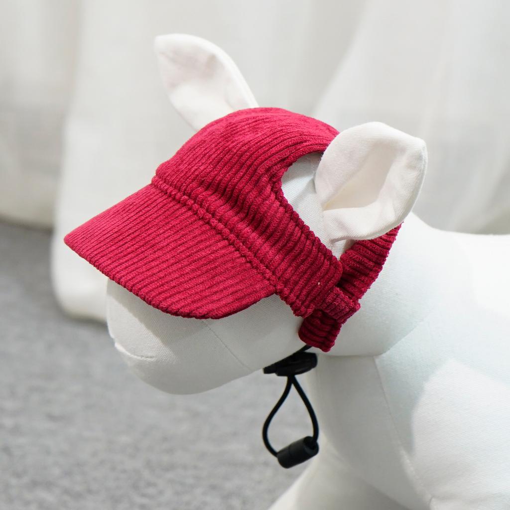 Pet Baseball Sun Hat, Adjustable Breathable Outdoor Visor Cap for Corgi Teddy Golden Retriever Puppy 20 Colors Lightweight Dog Sun Protection Hat