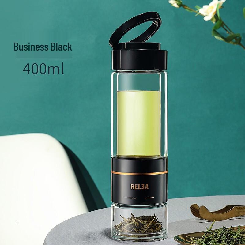

Wushengwu Portable Double-Layer Glass Tea Bottle