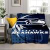 Coperta Portatile/Morbida Seattle Seahawks Logo Coperta da Letto Adatta per Viaggi Campeggio Soggiorni Uffici Divani Regali per Fan