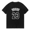 Herren NO23 MIAMI Print Kurzarm T-Shirt Unisex Rundhals Sportbekleidung Fußball T-Shirt Vintage Freizeit Oberteile Herren Kleidung t-shirt