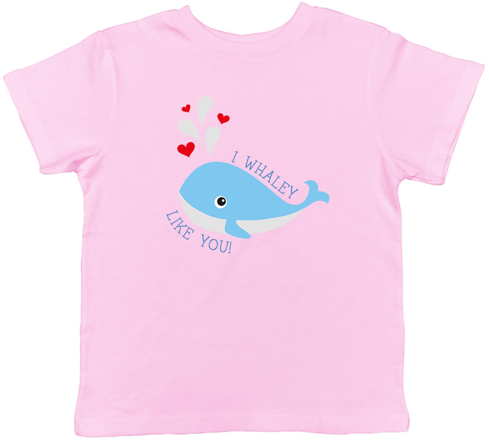 

I Whaley Like You Kids T-Shirt Funny Whale Valentines Day Childrens Boys Girls 150