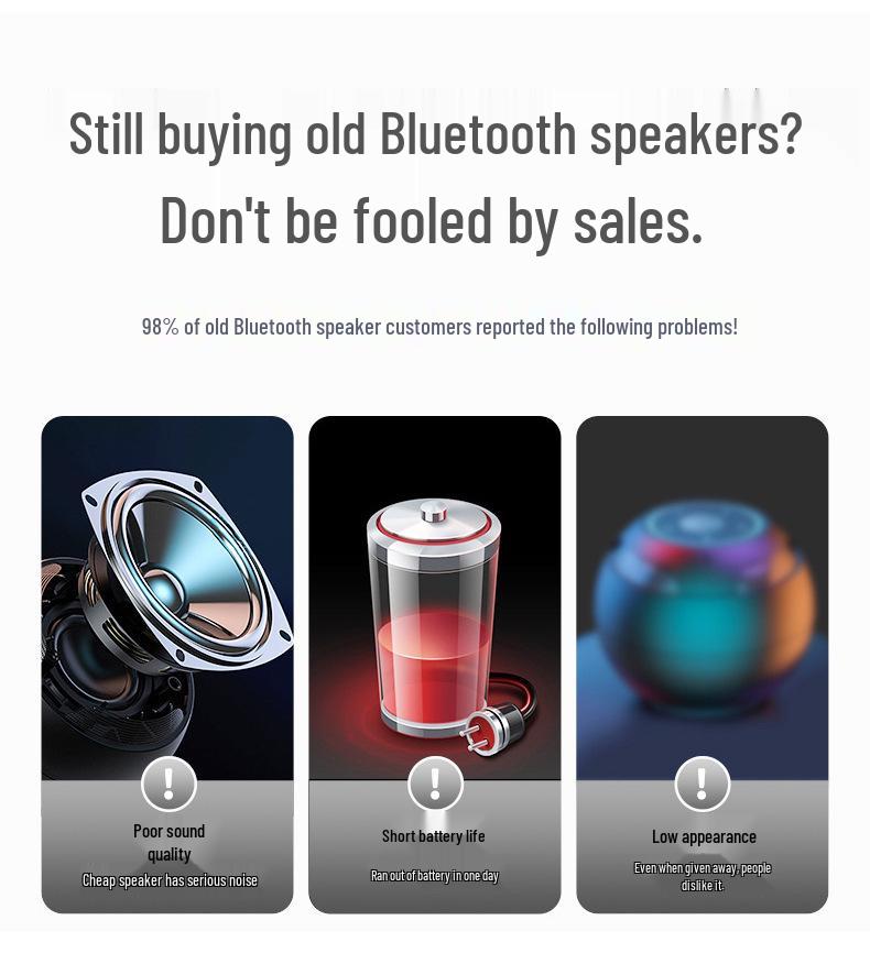 Portable Bluetooth Fabric Subwoofer Speaker with Wireless USB & Card Slot