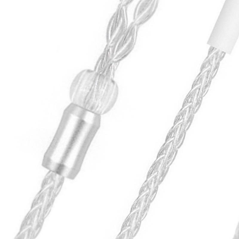 0.78mm Pin Silver Plated Sound Cable Braided PVC Design for TF10 Enhances Music Quality and Secure Connection