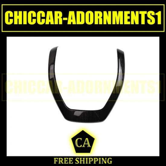 Black Wood Grain Inner Steering Wheel Center Cover Bezel Trim For Ford F150 15+