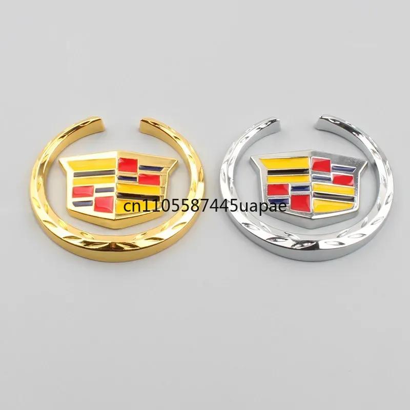 6CM Alloy Car Window Side Emblem Sticker Rear Trunk Badge for Cadillac ATS BLS CT6 CTS EXT SLR  STS XLR XT4 XTS Escalade Deville