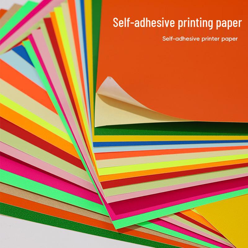 A4 Glossy/Matte Color Self-Adhesive Stickers for Inkjet & Laser Printing