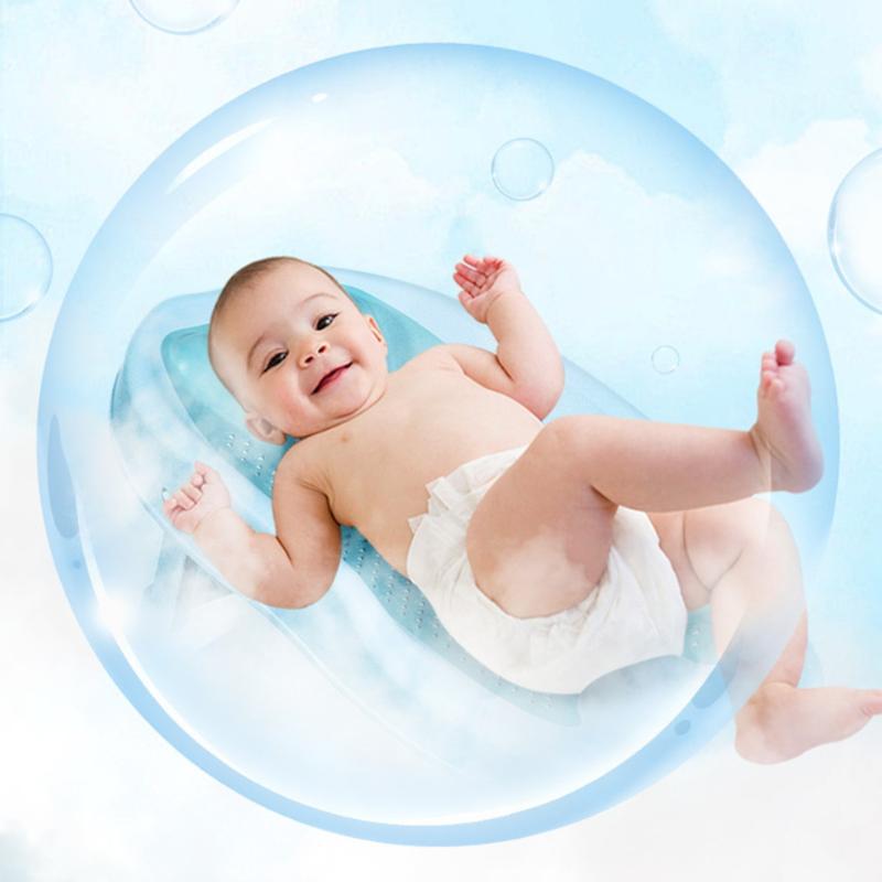 1Pcs Universal Newborn Net Pocket Anti Slip Artifact Baby Shower Net Bath Bed Anti Slip Pad Foldable Bathtub Holder