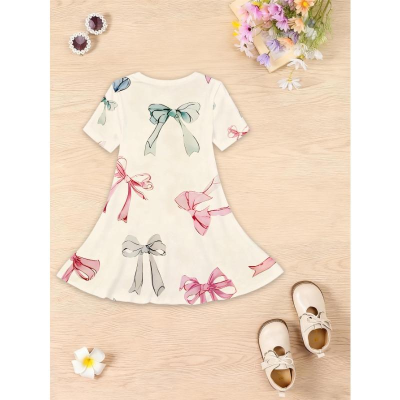 Girls' Dress, Suitable for Parties And Everyday Wear, Sweet Princess Dress, Lightweight Spring And Summer Outfit