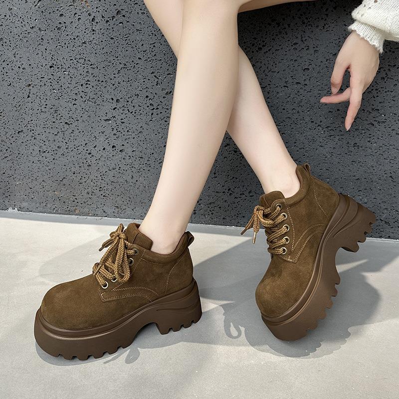 Thick-soled Martin Boots Women's New Autumn Small Height Increase Short Boots Versatile Casual Tooling Boots