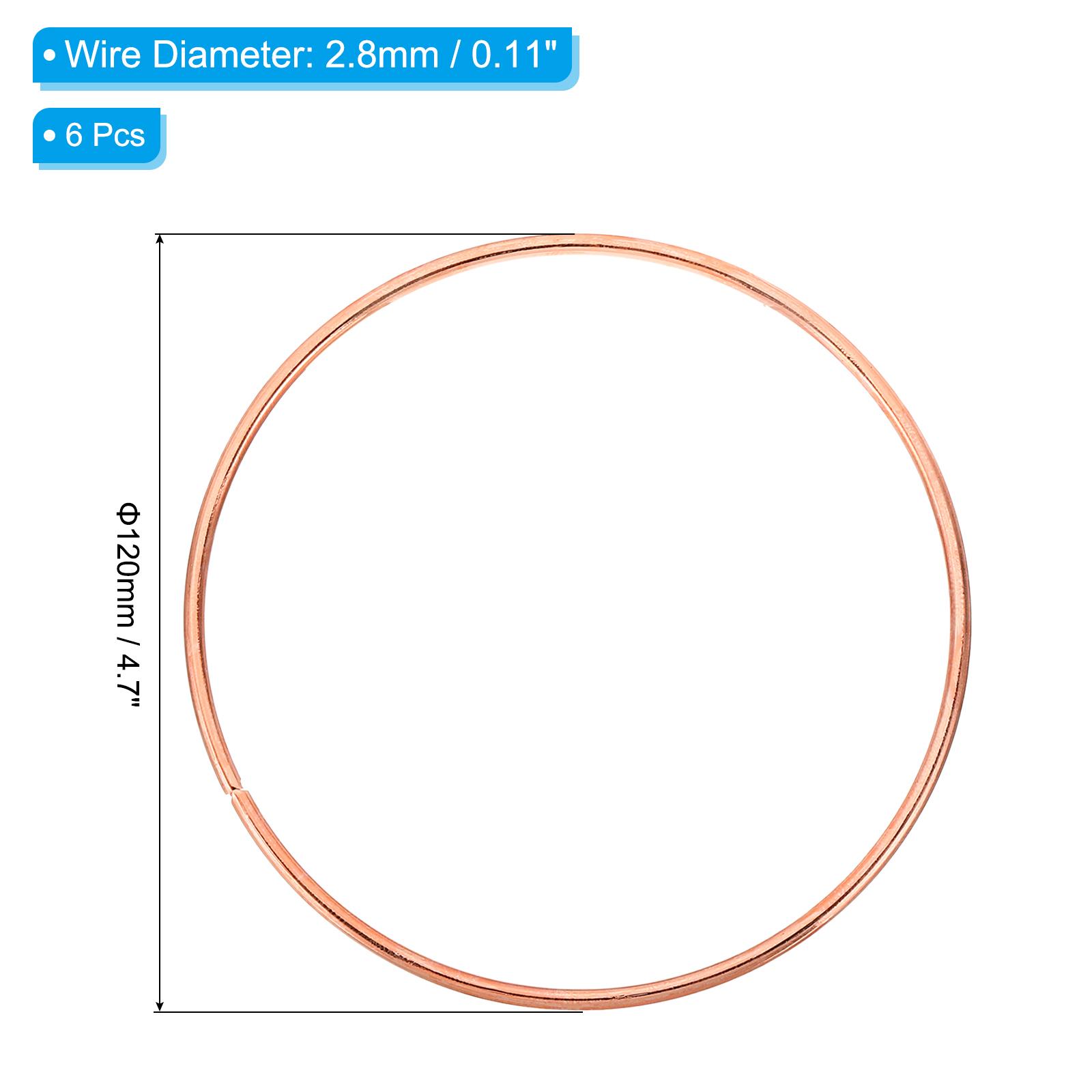 

Кольца для ловца снов от 3,9 дюйма до 6,3 дюйма, 6 шт. Металлический макраме венок, Розовое золото
