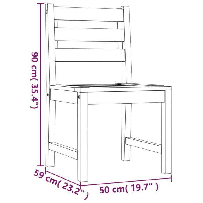 VidaXL Ensemble à manger de jardin 3 pcs Bois de teck massif, meubles de jardin, meubles d'extérieur, table et chaise de 3157177