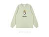 2024 Trendy Korean Cartoon Print Unisex Cuffed Long Sleeve T-shirt for Autumn/Winter