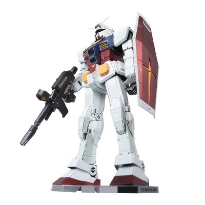 Tenyo Metallic Nano Puzzle Mobile Suit Gundam RX-78-2 Gundam T-MP-020M - No Glue Required, 0.2mm Thick, Ultra-precise Laser Processed, Craft Project,