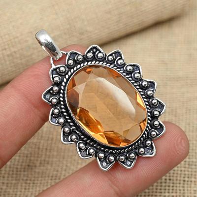 Morganite Gemstone 925 Srebro Sterling Ręcznie Robiony Wisiorek Biżuteria Delikatny Prezent Dla Niej