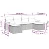 VidaXL Garden Lounge Set 6 Pcs with Grey Cushions Wicker 3326058