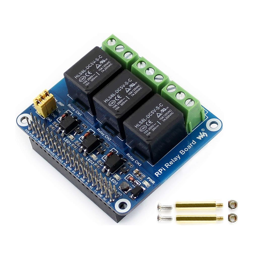 5V 3-Kanal Relais Modul Erweiterungsplatine Breakout Shield HAT Kit für RPI Zero 2 W WH 2W 3