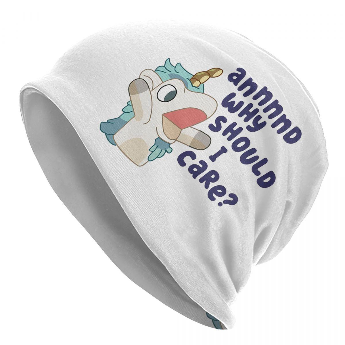 

Blueys Unicorse 4 Unisex Adult Beanies Caps Knitted Bonnet Hat Warm Hip Hop Autumn Winter Outdoor Skullies Hats One Size