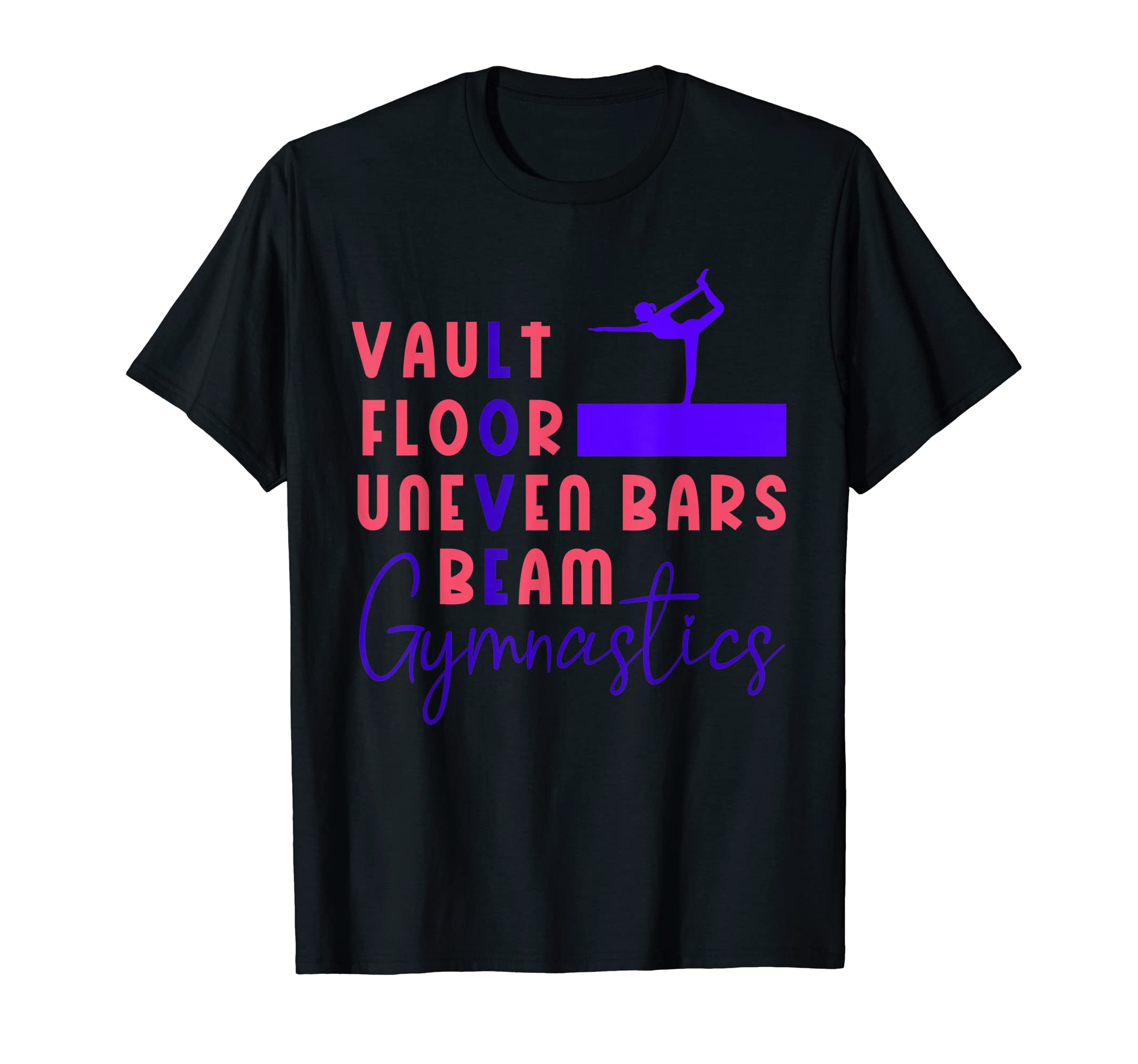 

Love GYMNASTICS Floor Vault, Bar, Beam, T-Shirt