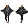 Halloween Party Costume Women Ghost Cloak Digital Print Cape Halloween Printed Shawl Ghost Design Poncho for Costume Events