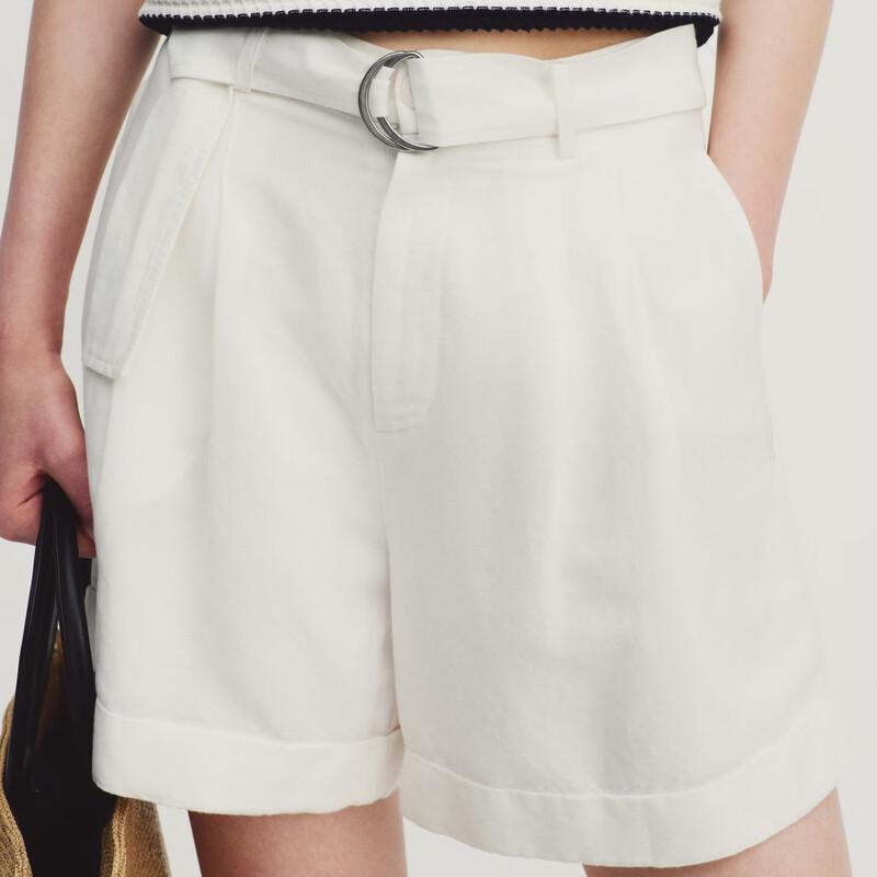 Teenie Weenie Women's Adjustable Waist Rolled Hem Shorts