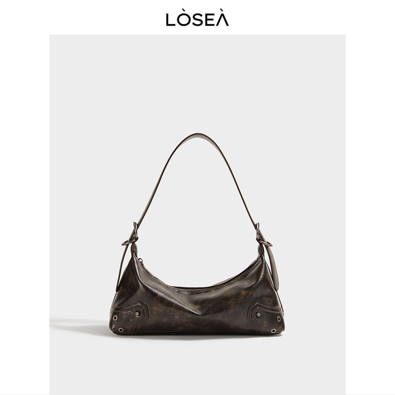 

Losea Maillard Underarm Bag Women s 2024 New Retro Women Bag Western Style All-Matching Shoulder Bag Messenger Bag Curry([In Stock]])