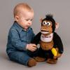 Crying Gorilla Electric Moving Monkey Toy Fluffy Collection Magnetic Monkey Plush Toys Soft Funny Guarding Food Plush Toy