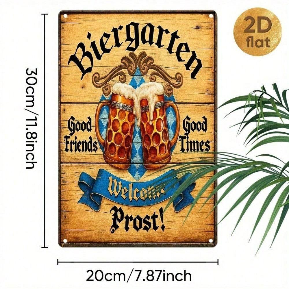 Vintage Metal Wall Art Beer Mug Sign Bar Decor Garage Home