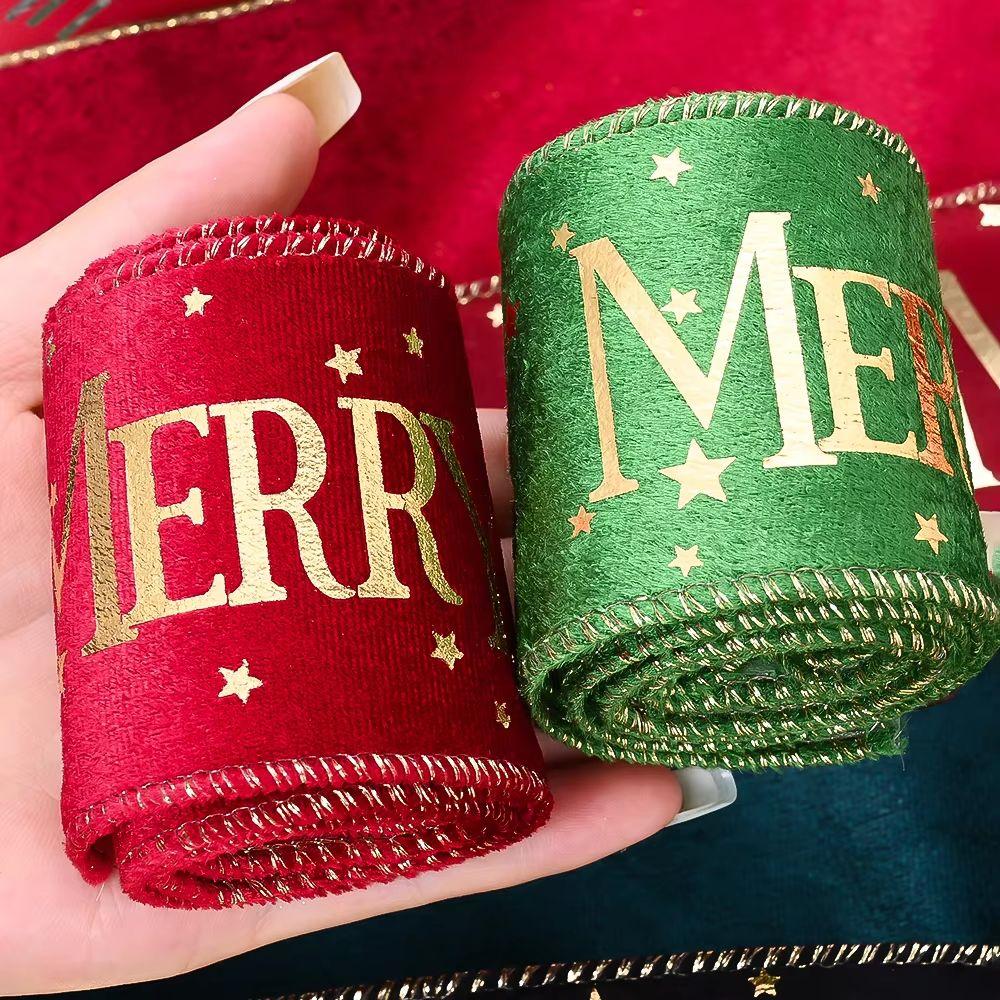 Fabric Trim Christmas Wrapping Ribbon 3 Yards Snowflakes Pattern Ribbon Bow Making