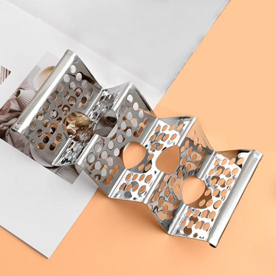 Taco Holder Wave Shape Each Can Hold 3 Tacos 3-Slots Heat-resistant Easy Clean Place Pancakes Stainless Steel