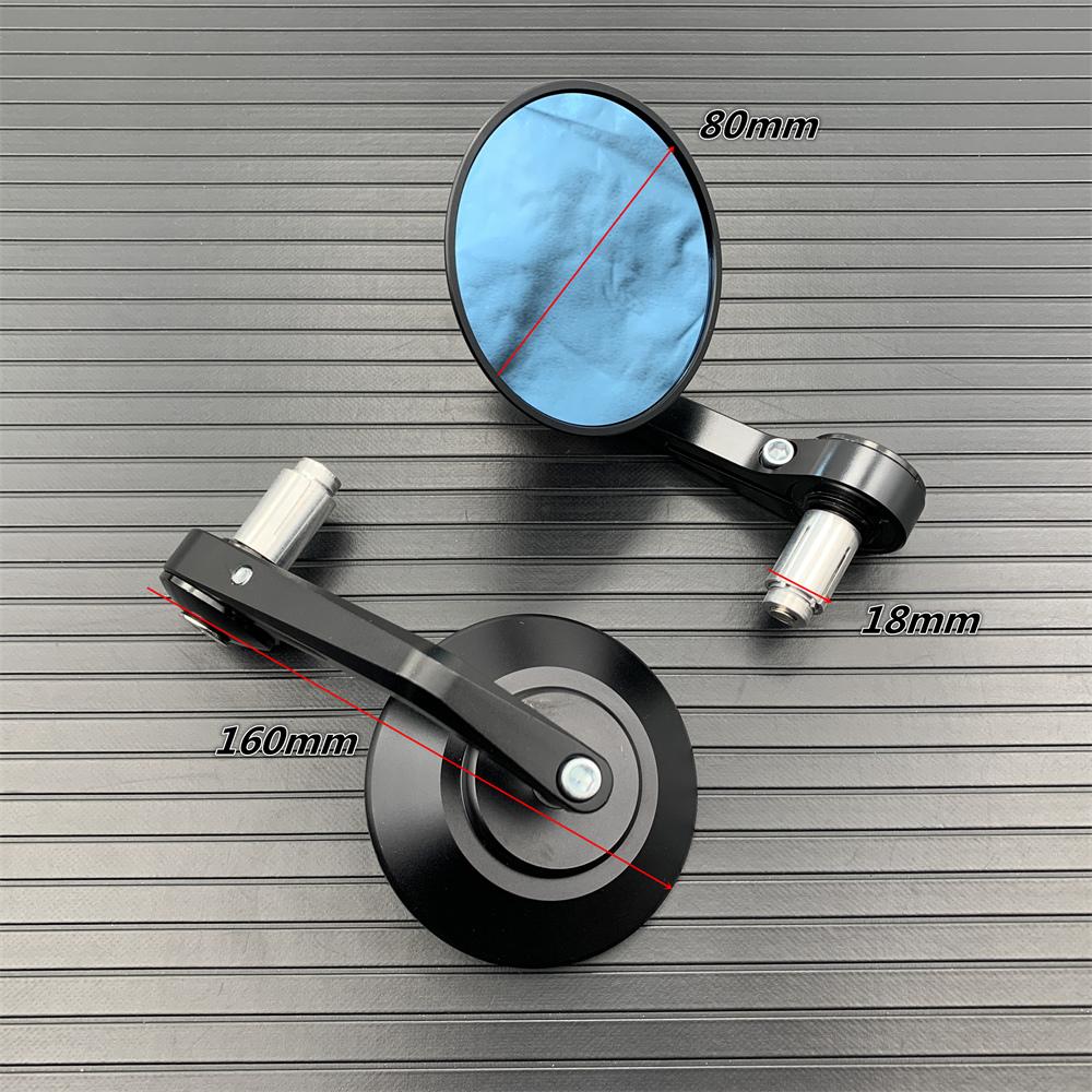 Motorcycle Bar End Mirror Universal Rear View Mirrors CNC Aluminum 7/8" 22mm For KAWASAKI NINJA 400 Z650 Z750 Z800 Z900 MT09 07