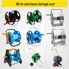 Stainless Steel Hose Reel Cart - Compact Water Hose Organizer & Winder for Car Washing