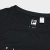 Fila Fitness Series Letter Logo Design Casual Breathable Round Neck Raglan Short Sleeve T-Shirt Women Tops Black A11W421112F-BK