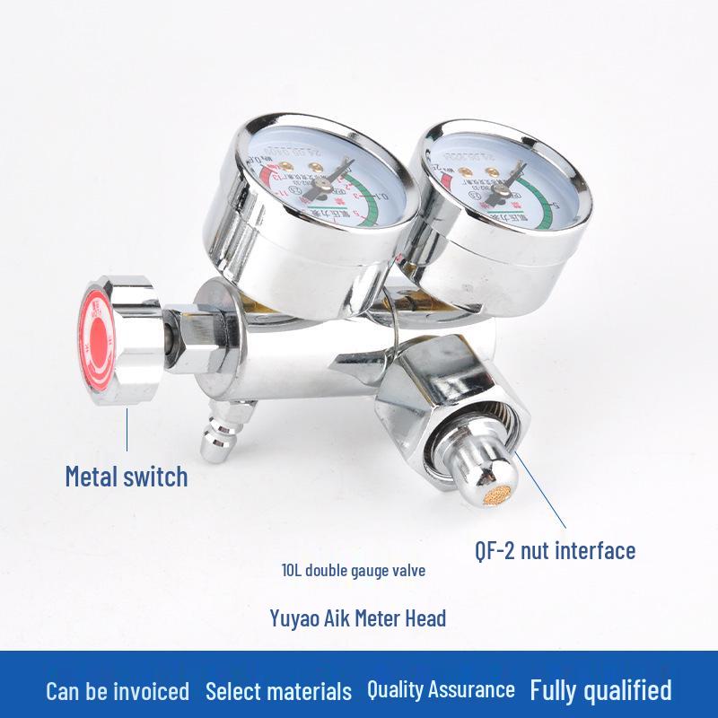 Household Oxygen Cylinder with Single Pressure Gauge Valve