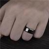 Men's Titanium Steel Ring with Engraved Elements - Personalized Creative Stainless Steel Jewelry