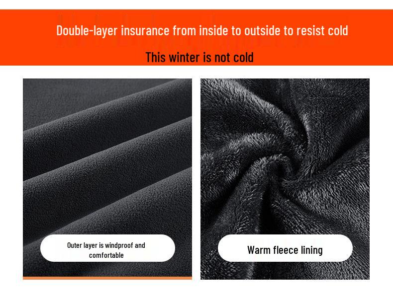 Men's Plus Size M-8XL Stand Collar Fleece Jacket - Loose, Fleece-Lined, Thickened for Autumn/Winter Outdoor Sports