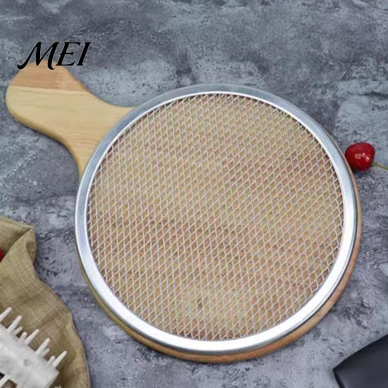 Leichtes Pizza-Netz aus Aluminiumlegierung, Antihaft-Backblech, leicht zu reinigendes Grillblech, runder Crisper für den Ofen, Heimküche, Restaurant, tragbar