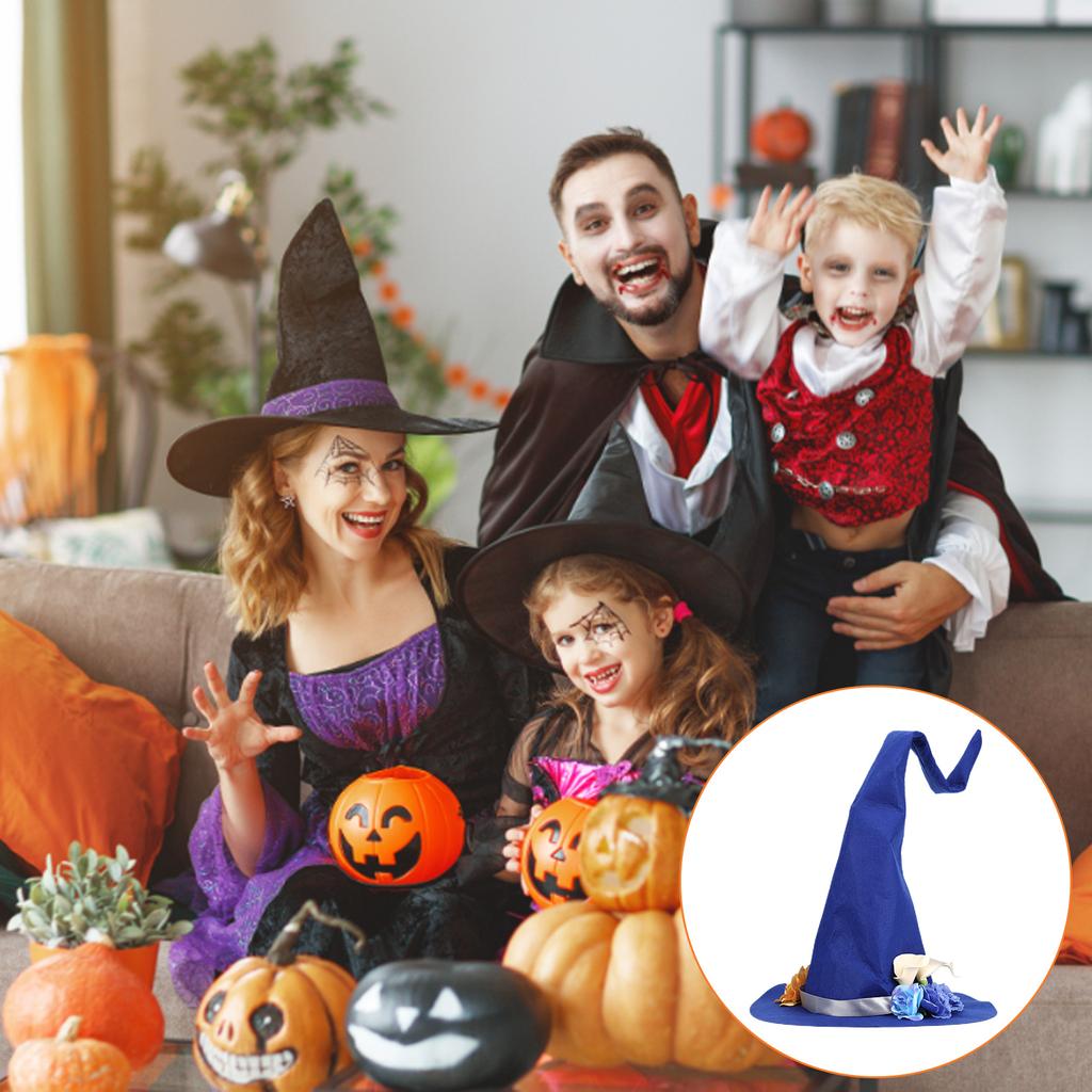 Halloween Party Felt Witch Hats Fashion Women Masquerade Cosplay Magic Wizard Hat Halloween Party Decoration Clothing Props 2025