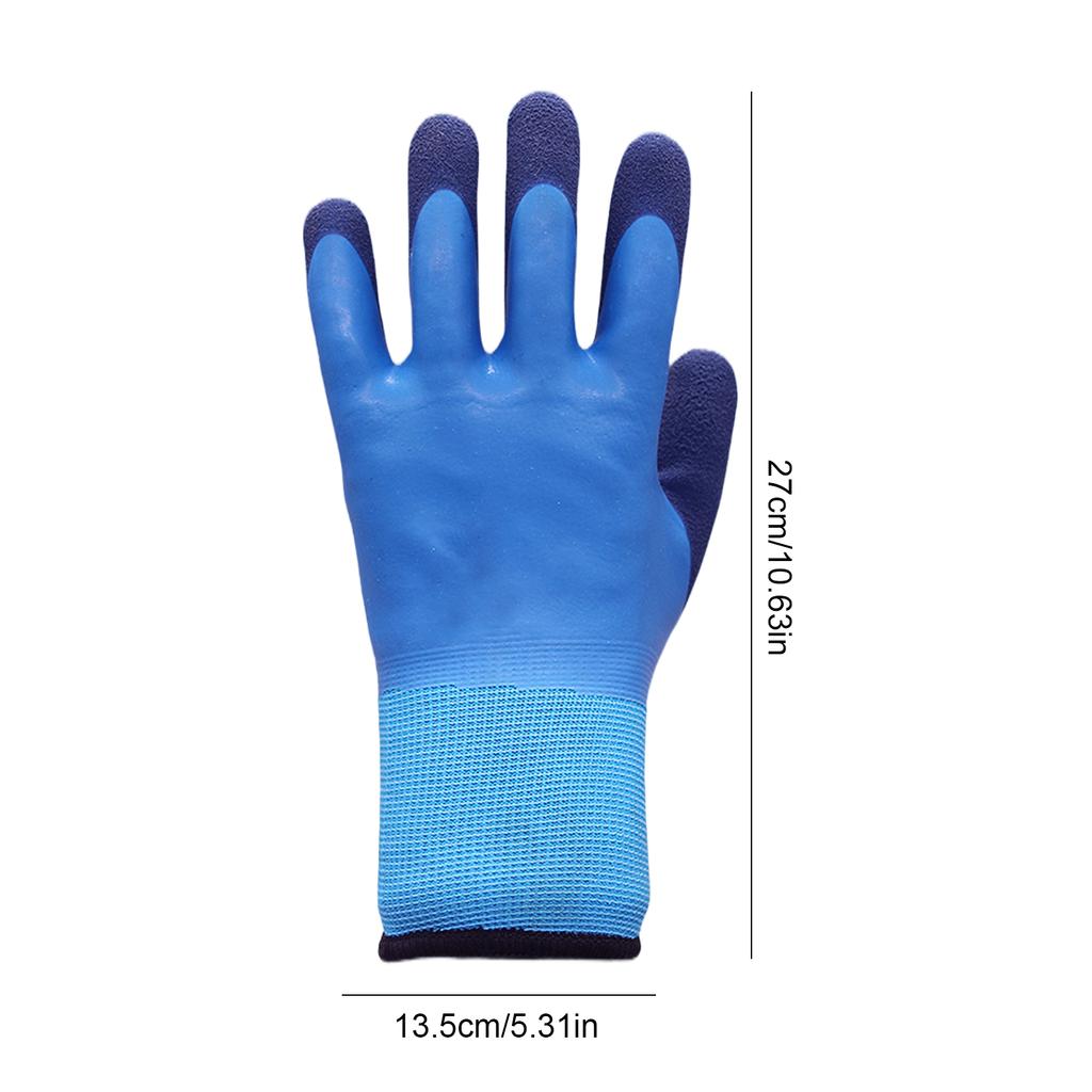 Coldproof Full Finger Gloves Non-Slip Windproof Riding Gloves Waterproof Winter Padded Rubber Glove for Construction Site Work