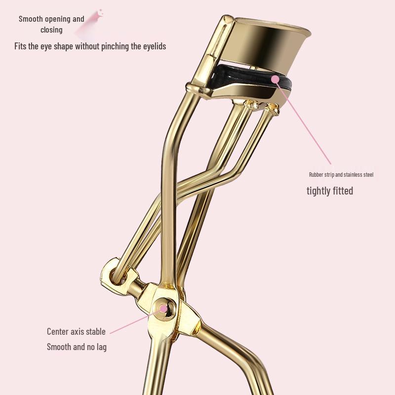 Stainless Steel Wide-Angle Eyelash Curler for Natural Curl - Beginner's Portable Hot Seller