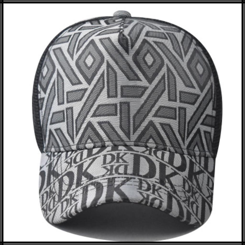 Hat Cap Mesh Breathable Lightweight Check Pattern Stylish Fashion Men Women CZA420 [White Fang] (Black)