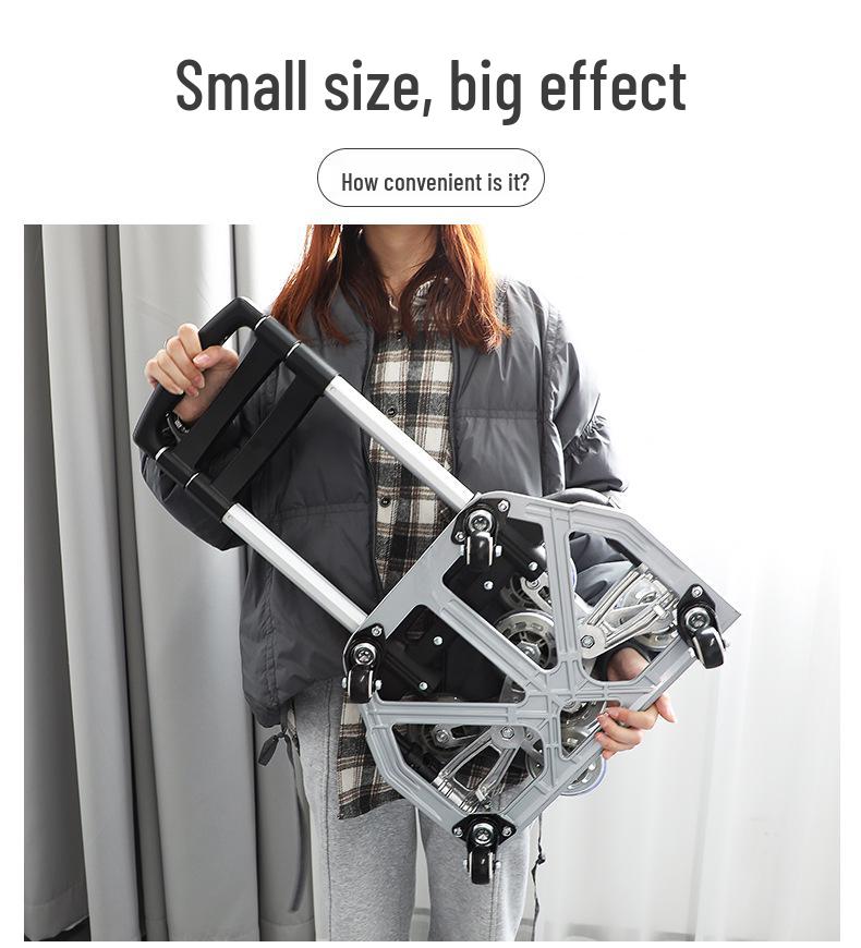 Portable Folding Luggage Trolley for Shopping and Goods