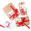 120 Stück Festliche Weihnachtsgeschenkanhänger - Wiederverwendbare Papieretiketten mit Santa-, Schneemann- & Baum-Designs, Weihnachtsdekorationen