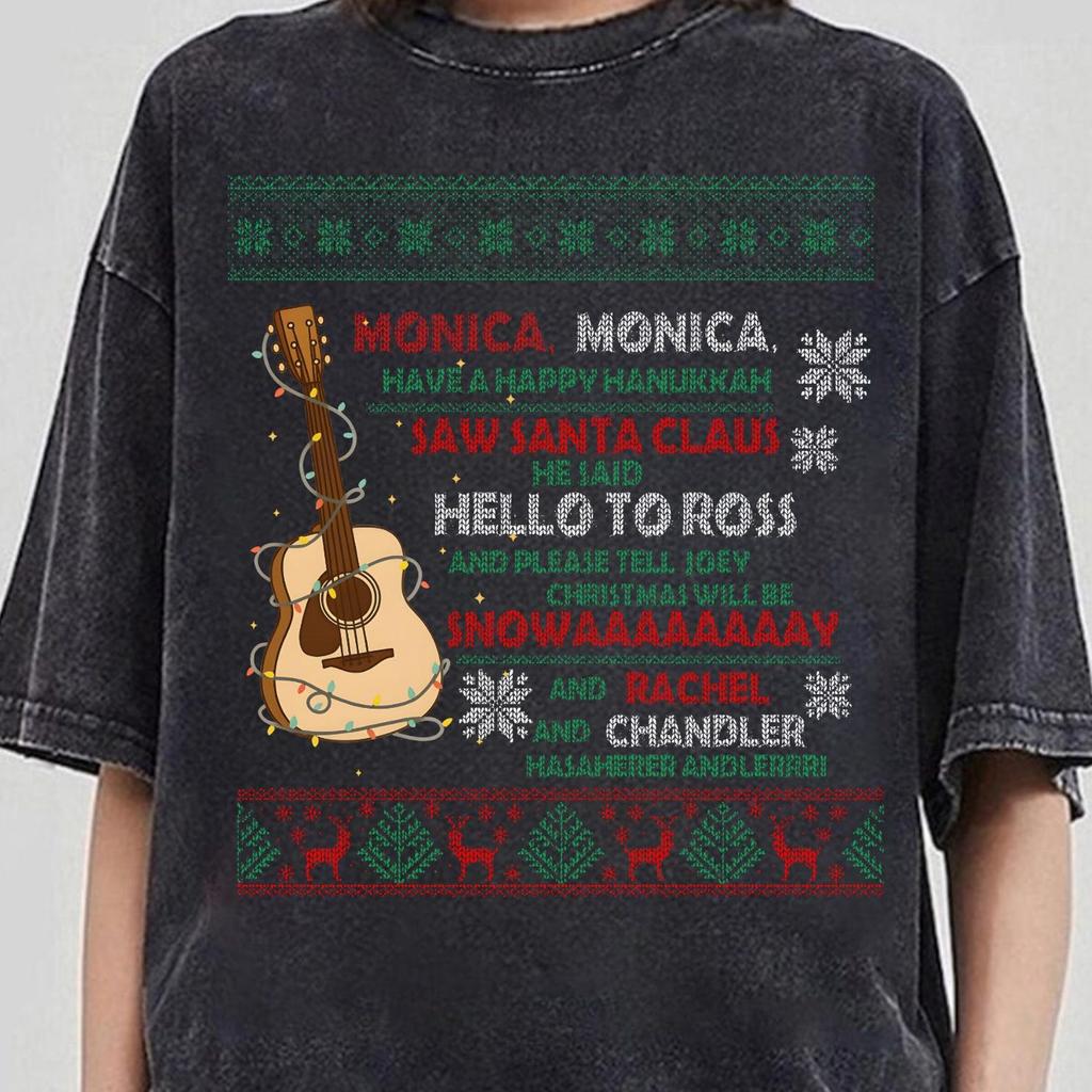 Monica Monica Have A Happy Hanukkah, Phoebe's Song shirt, Christmas Ugly Sweater, Christmas Movie Fan Gift, Christmas Monica Lover