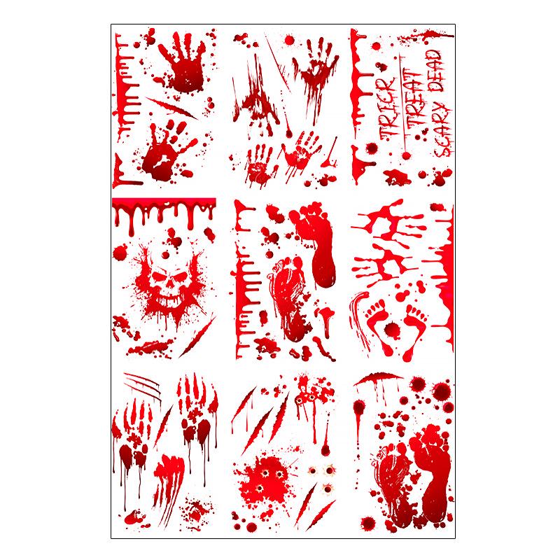 Halloween Blood Mark Removable Window & Wall Stickers: Skeleton & Ghost Décor