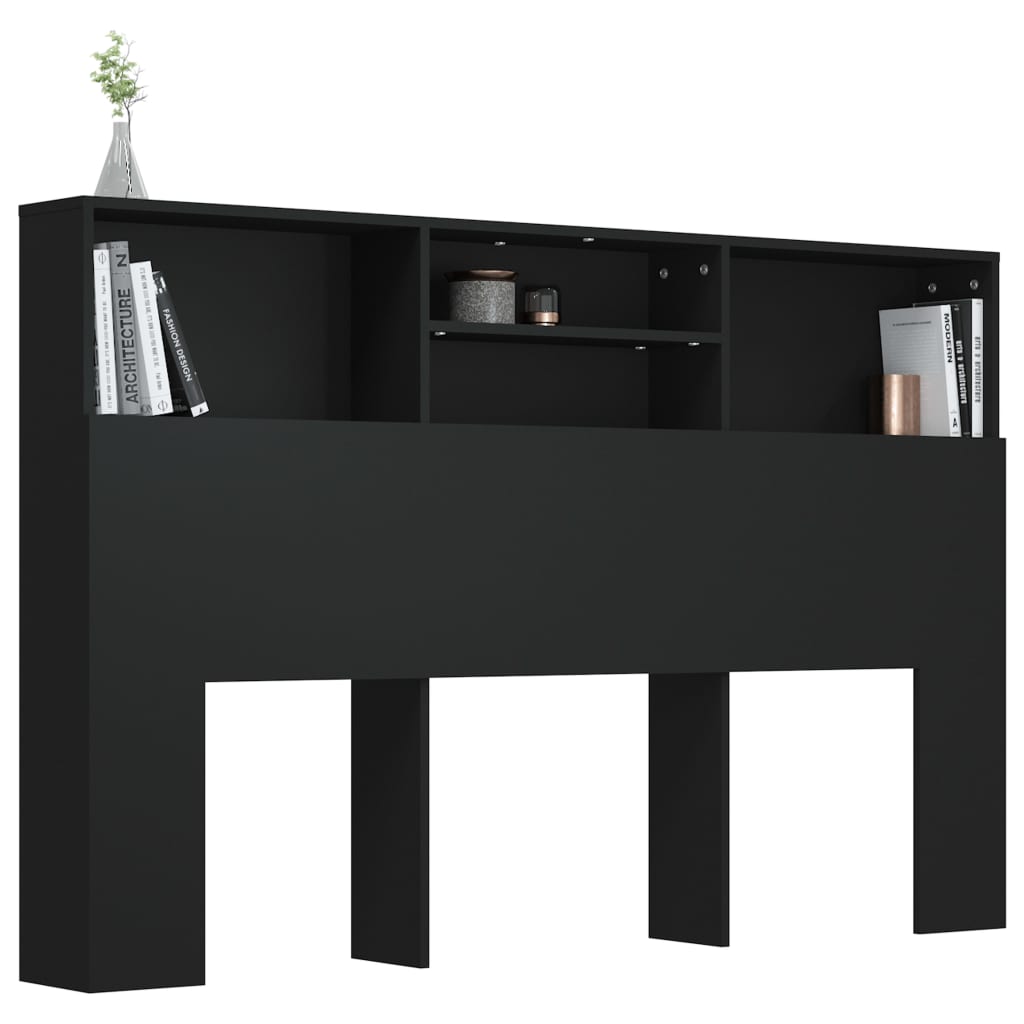 Moderne Kopfteil Mit Regalfach Für Das Schlafzimmer, Ohne Bettgestell Und Matratze, 160x19x103,5 Cm