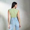 Virgio Women Regular Length Extended Fitted Fit Round Top